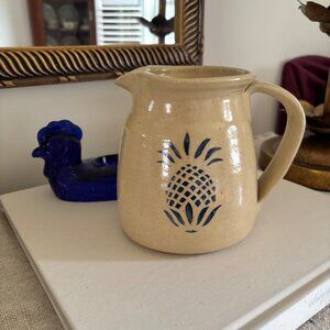 Vintage DK Pottery Pineapple Stoneware Pitcher | NC Studio Pottery